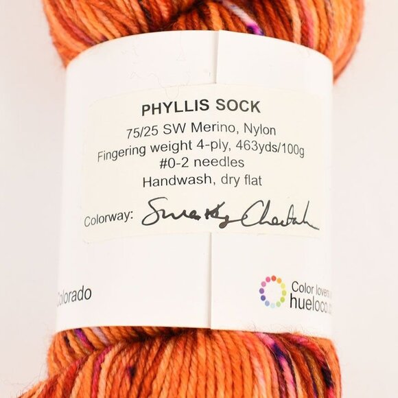 Hue Loco Phyllis Sock Yarn Fingering Weight SW Merino 463 Yds Swanky Cheetah - Picture 3 of 3